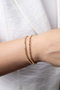 Heliophilia Silver Pulsera de Metal Dorada con Acabado de Laca